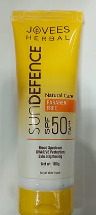 Jovees herbal sundefence natural care paraben free spf 50 pa+++ 100g