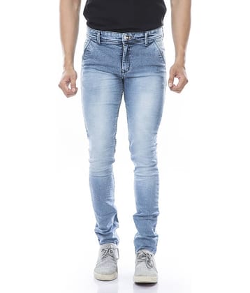 MOUDLIN - Light Blue Denim Slim Fit Men's Jeans ( Pack of 1 )