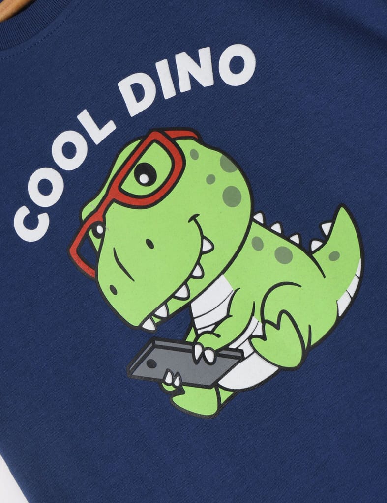 Top Kids Boys T shirt Cotton Estate Blue Cool Dino 2025 at ShopCircuit | ONDC