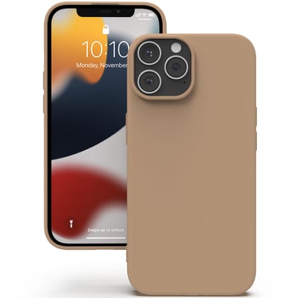 YATWIN Silicone Back Case for iPhone 12 Pro Max, Soft-Touch Phone Back Cover for Apple iPhone 12 Pro Max-Milk Tee, Brown YATWIN Silicone Back Case for iPhone 12 Pro Max, Soft-Touch Phone Back Cover for Apple iPhone 12 Pro Max-Milk Tee, Brown - Milk Tee /