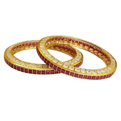 Gold-Plated Traditional American Diamond and Polki Stone Ban Gold-Plated Traditional American Diamond and Polki Stone Ban