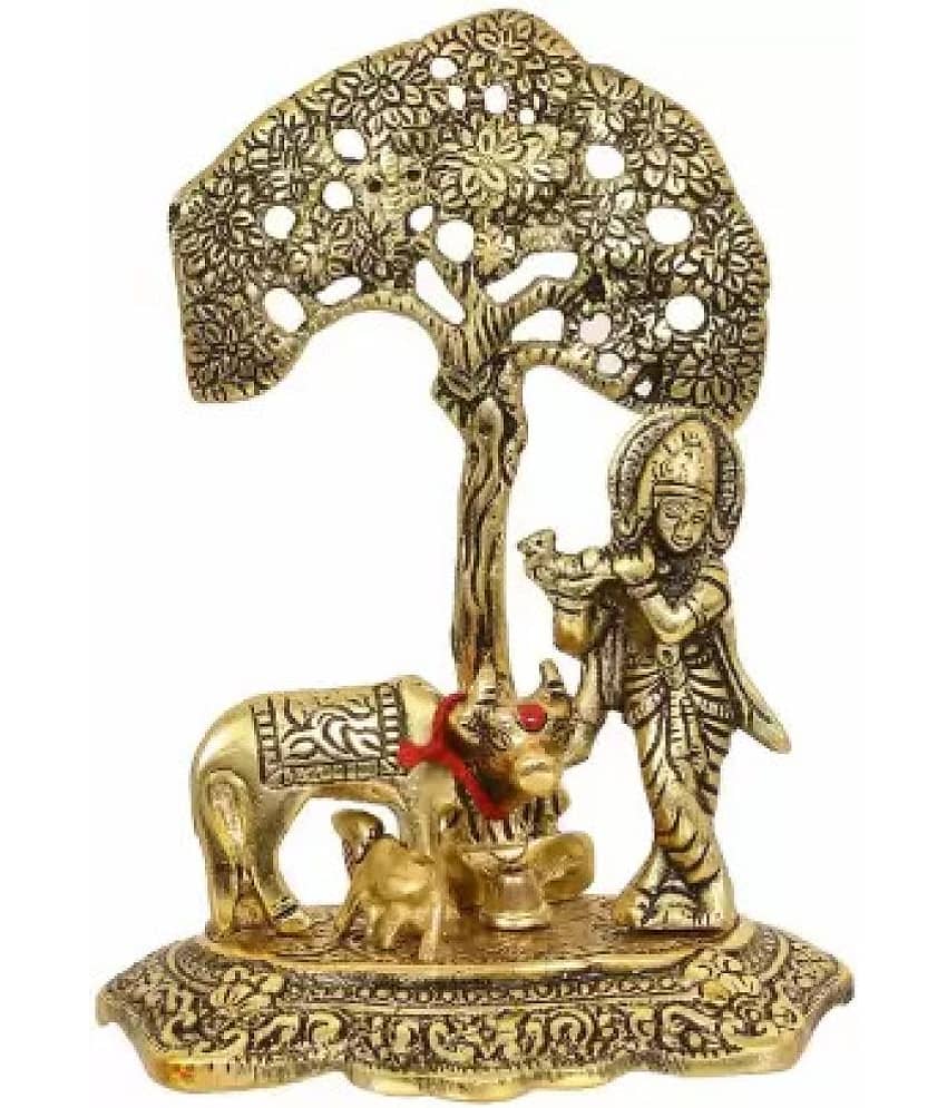 DvR ClicK - Brass Lord Krishna 18 cm Idol