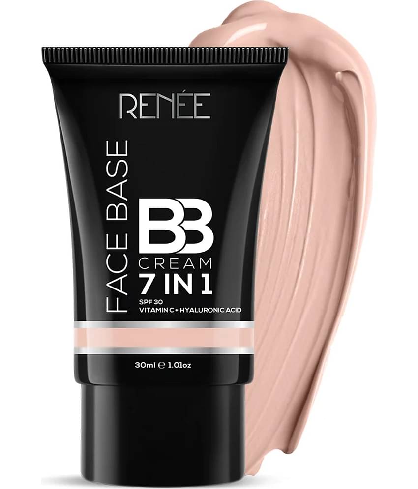 RENEE Face Base BB Cream 7 in 1 with SPF 30 PA+++, Enriched with Hyaluronic Acid, Vitamin C, 30ml