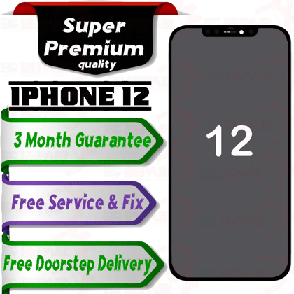 Apple iPhone 12  (display glass combo folder) Mobile Display LCD Screen With Touch. Black