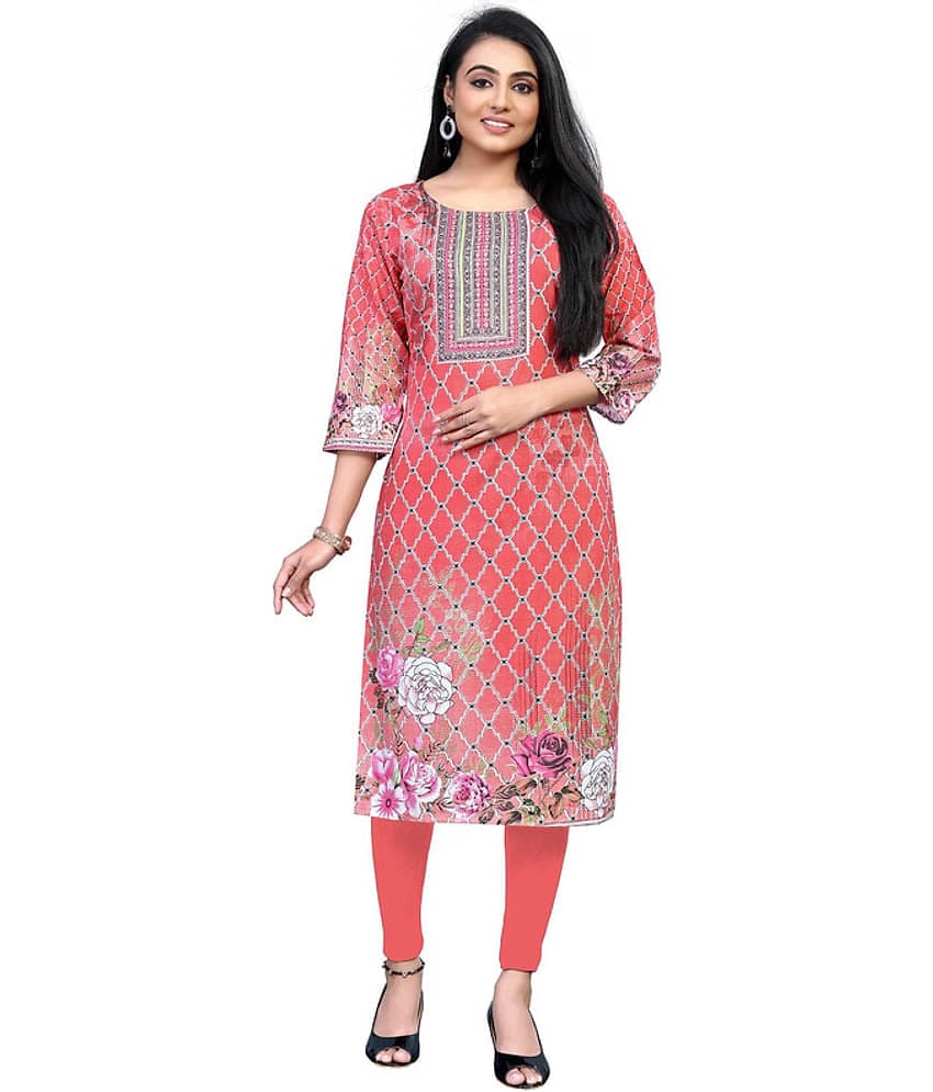 KETAKI FASHION Women Cotton Blend Printed Straight Kurti ( Multicolor5 )