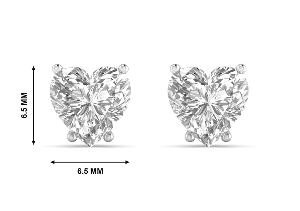 Heart Solitaire Studs