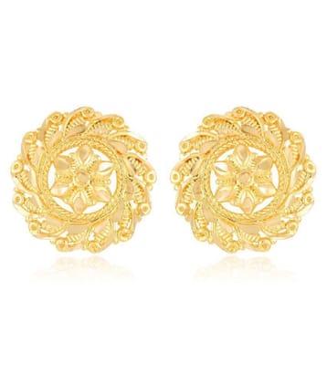Vighnaharta wedding and Party wear Gold Plated alloy Stud Earring for Women and Girls (VFJ1256ERG) - Golden