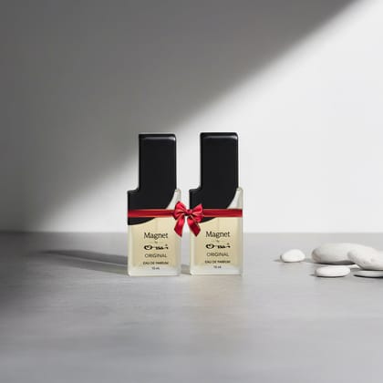Ossa Magnet Original Unisex Eau De Parfum 15ml With Lemon, Mandarin, Cardamom, Woody, Patchouli | Premium Long Lasting Fragrance for Men & Women | Timeless Elegance for Every Occasion and Daily Use (Pack of 2, 15mlX2)