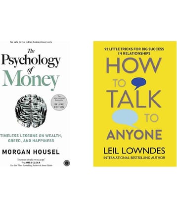 ( Combo Of 2 Pack ) How to Talk to Anyone & The Psychology of Money - Paperback , English , Book - By Leil Lowndes , Morgan Housel