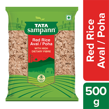 Tata Sampann Thick Red Rice Poha, 500 gm