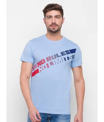 Globus - Blue Cotton Regular Fit Men's T-Shirt ( Pack of 1 )