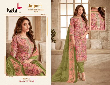Jaipuri Kala Readymade Pant Style Suits Vol 5
