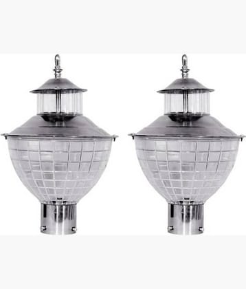 Somil Outdoor Lamp For Home Décor Gate Light Cool Day Light - Pack of 2