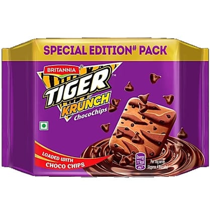Britannia Tiger Krunch Choco Chips Biscuits, 400 g