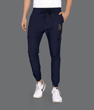 FRUZIS FASHION Blue Lycra Men's Trackpants ( Pack of 1 )