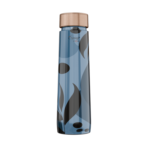 Pure Copper Elegant 1000 Ml Premium Coated Water Bottles (Blue Black, 1000 Ml)