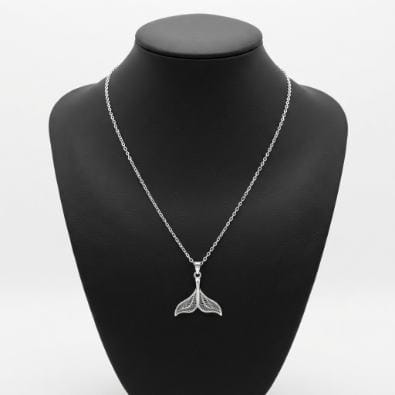 Whale Tail Necklace - Silver-tone | Silver-Tone Anti-Tarnish Imitation Jewellery