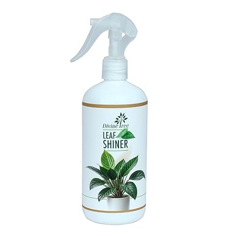 DIVINE TREE Leaf Shiner Spray for Plants - Natural Beauty with a Long-Lasting Shine - Helps clean off Dust - Instant Leaf Shine & Protection for Indoor Plants (500ml)