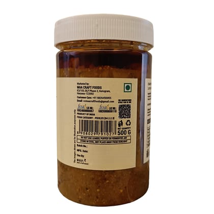 Maa Craft Lotus Stem Pickle (Kamal Kakdi Achaar) | Traditional Indian Homemade Pickle | Himalayan Crafted | Crunchy & Spicy | No Artificial Flavours | 500g