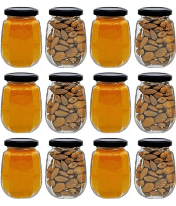 CROCO JAR - Black Glass Food Container ( More Than 10 )