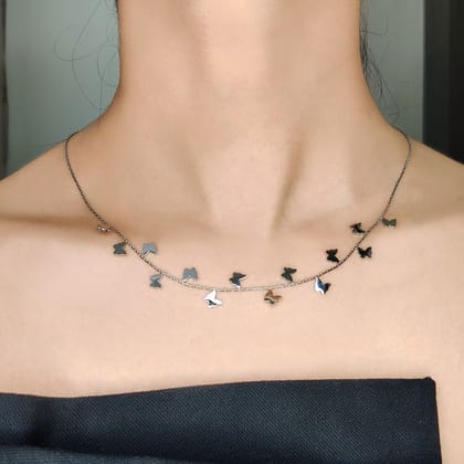 Butterfly Necklace-Silver