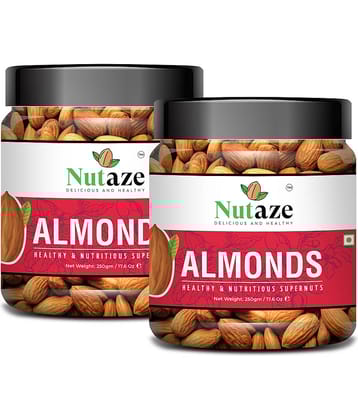 Nutaze California Almonds Badam Giri 500g, (250g x 2) | Premium Nuts & Dry Fruits | Rich in Protein, Magnesium, Phosphorus, and Dietary Fibre