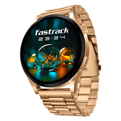 Fastrack Radiant FX4 1.51" AMOLED Metal Smart Watch with Single Sync BT Calling, Functional Crown, All-Round Health Tracking, 100+ Sports Modes, IP68 Smartwatch for Man & Woman (Rose Gold) Fastrack Radiant FX4 1.51" AMOLED Metal Smart Watch with Single S