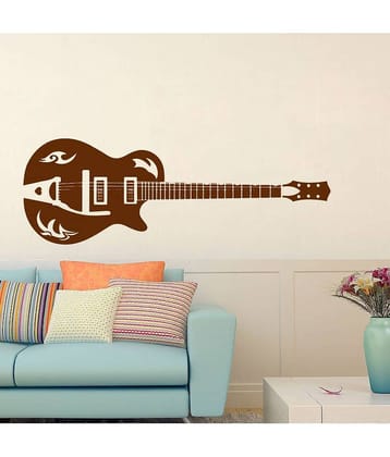 Decor Villa Super Guitar PVC Wall Stickers