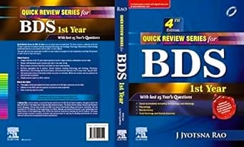 Quick Review Series for BDS 1st Year (Complimentary e-book with digital resources), 4ed