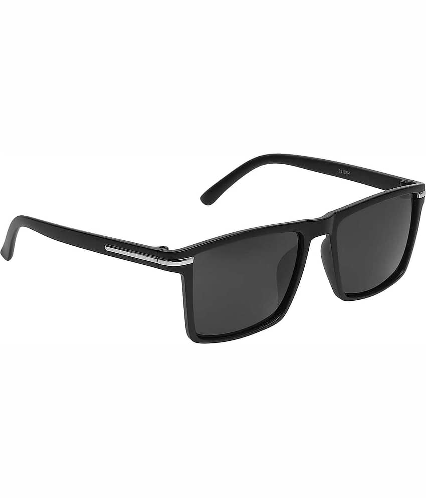 PIRASO Black Rectangular Sunglasses ( Pack of 1 )