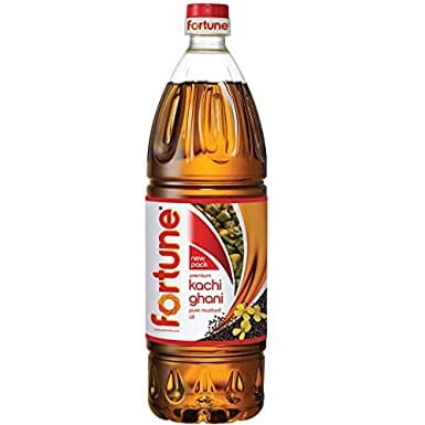 Fortune Kachi Ghani Pure Mustard Oil, 1 L - Fortune Kachi Ghani Pure Mustard Oil, 1 L