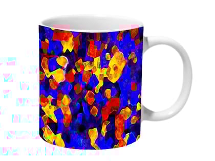 Multicolor Abstract Pattern Ceramic Mug