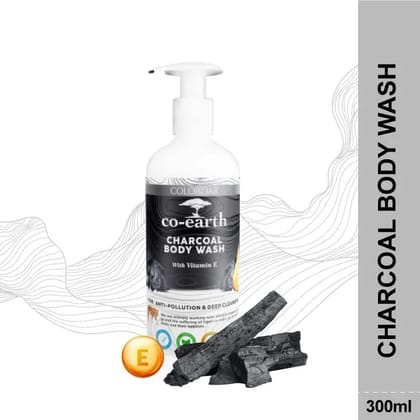 Co-Earth Charcoal Body Wash with Vitamin E 300 ML