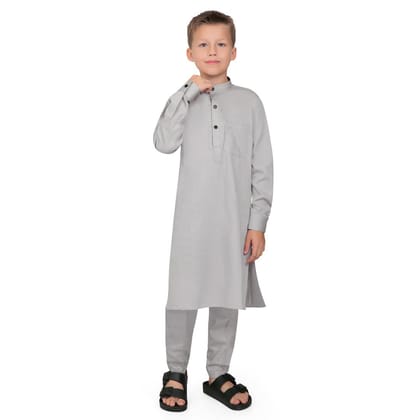 Terfi Grey Kali Kurta for Boys-B1
