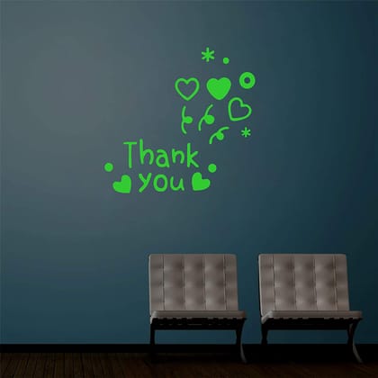 DreamKraft Glow in The Dark Kids Room Decor Radium Sticker (Green 17 cm X 20 cm)