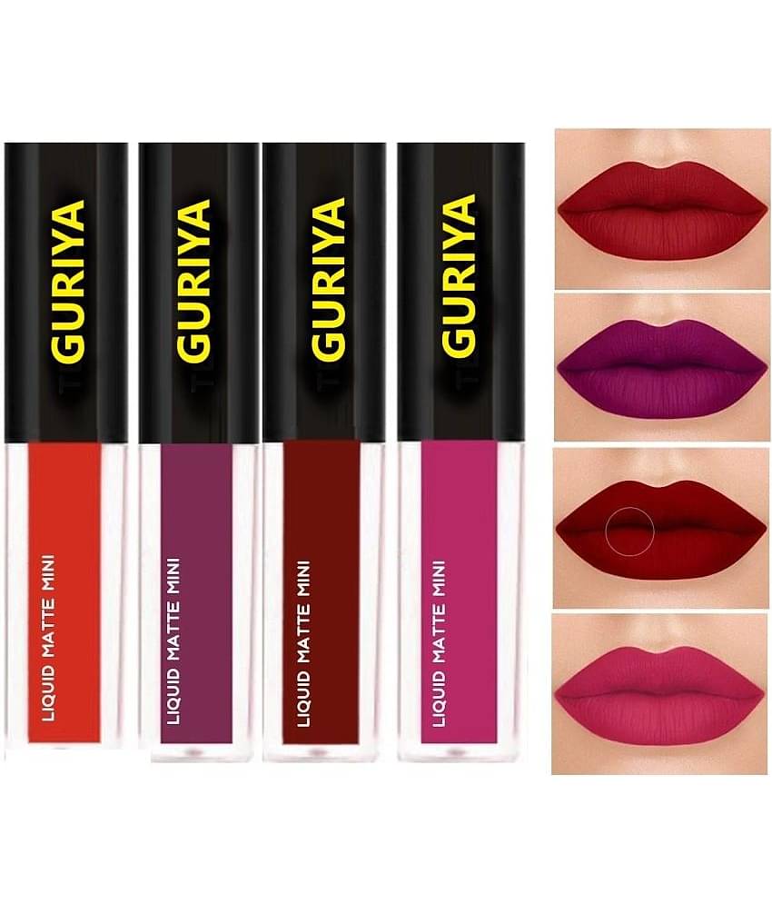 Guriya Non Transfer Sensational Liquid Lipsticks Combo Set 4 (Multicolour, 16 Ml)