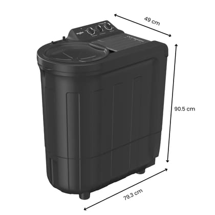 Ace Supreme Royal 7kg 5 Star Semi Automatic Washing Machine Grey Dazzle