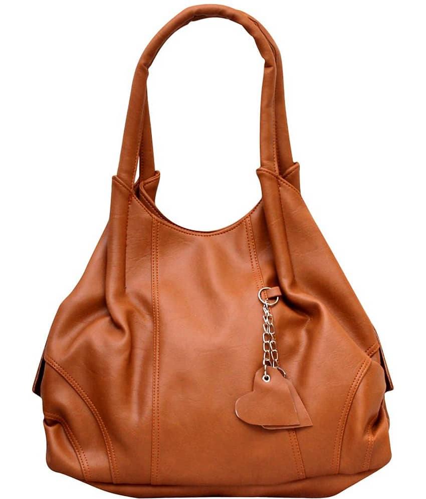 Fostelo -   Tan Faux Leather Shoulder Bag