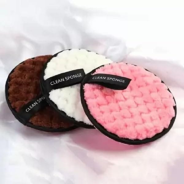 Makeup Remover Pads,Ultra-Soft,Reusable, Microfiber Pad, wipes Pack of 3 - Makeup - Remover | Buy online on ZillyBuy