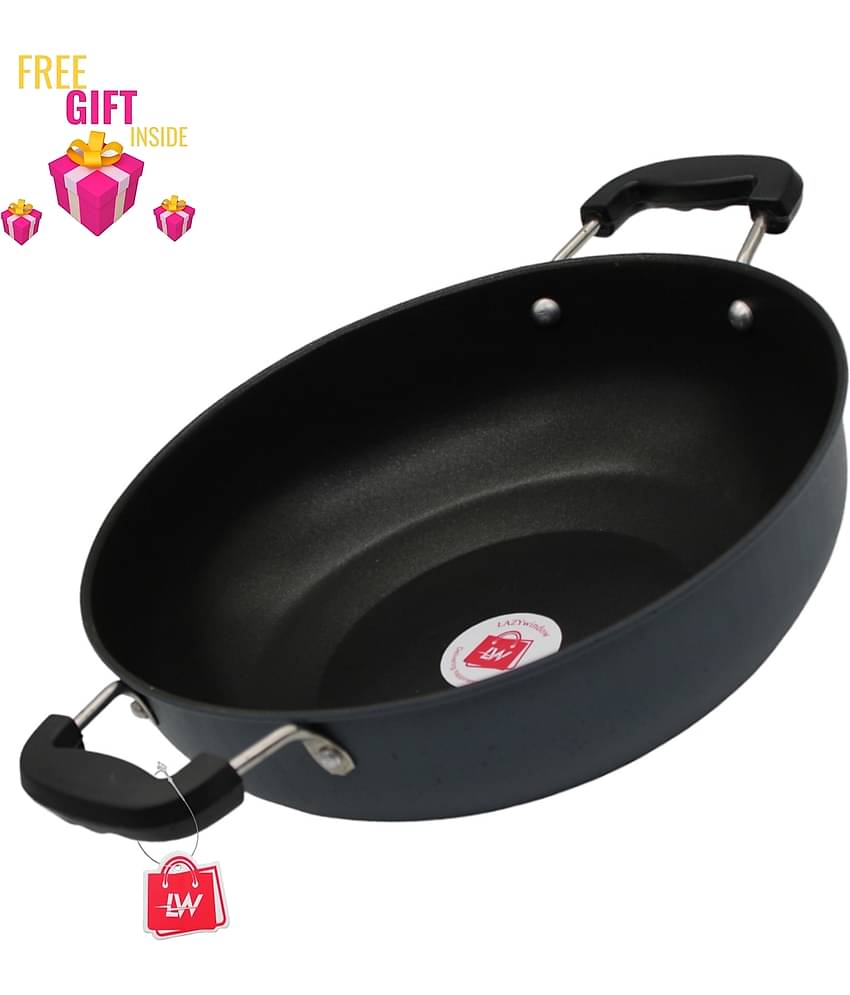 LAZYWINDOW Non-stick Non-Stick Deep Kadhai 0.3 mm ( 3 ) L