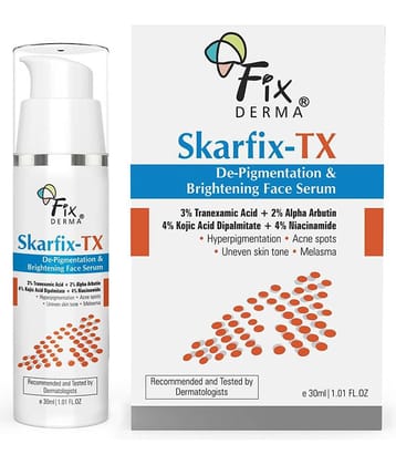 Fixderma De Pigmentation & Brightening with 3%Tranexamic Acid,2% Alpha Arbutin 30ml, (Pack of 1)