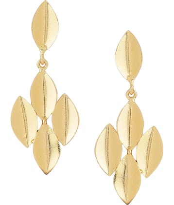 VIRAASI - Gold Danglers Earrings ( Pack of 1 )