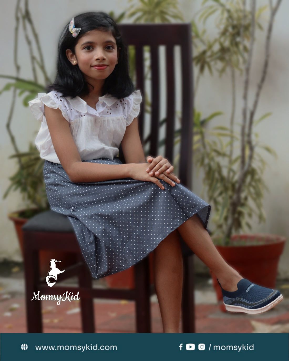 Celestial Dream - Middy skirt with snowy white top