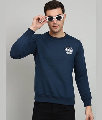 OGEN Cotton Blend Round Neck Men's Sweatshirt - Blue ( Pack of 1 )