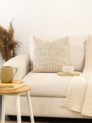 Girnar Cushion Cover (Brown) - 45X45 cm