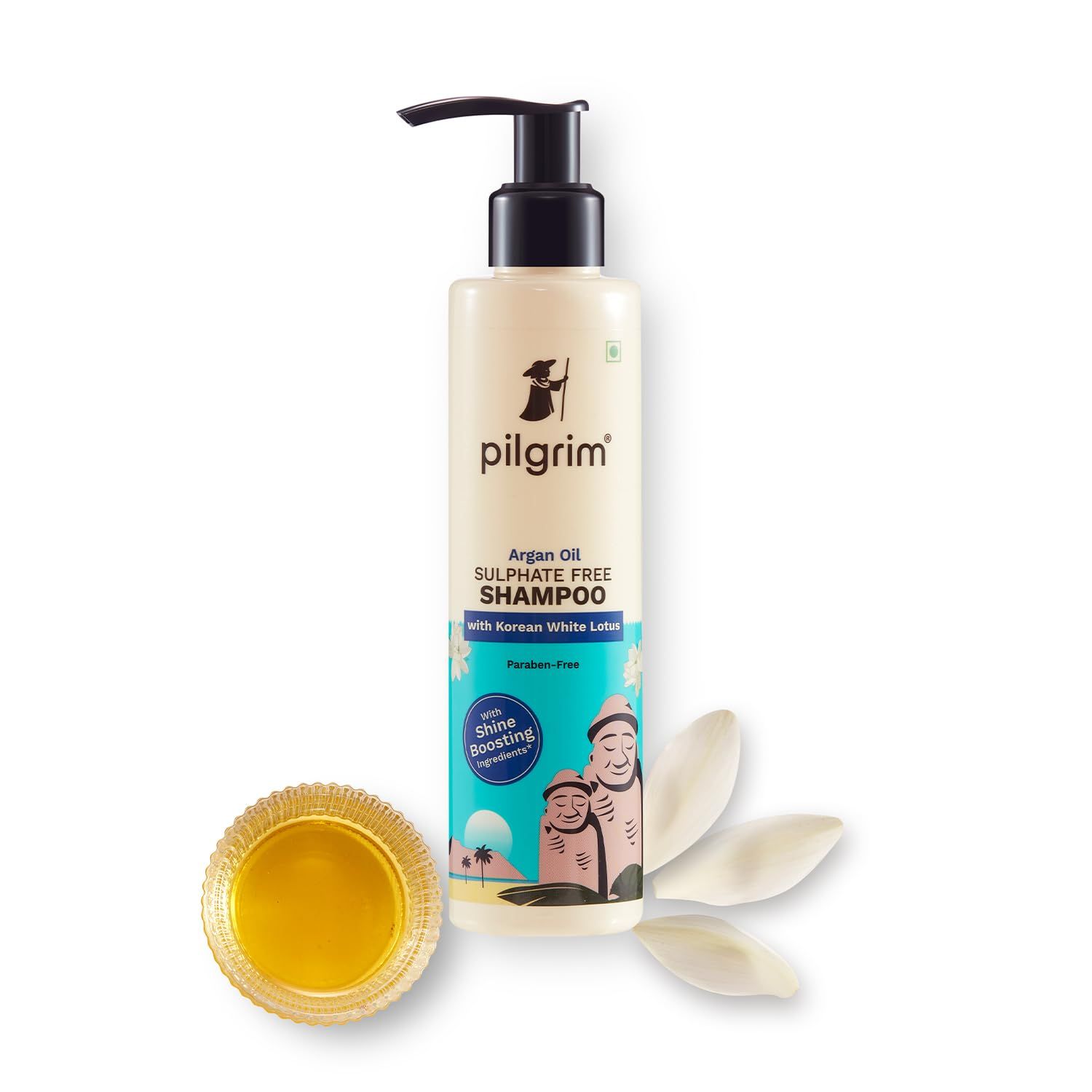 Pilgrim Mild Sulphate Free Shampoo (Argan Oil) For Dry Frizzy Hair, Men and Women, No Sulphate No Paraben, Korean Beauty Secrets (Shampoo), 200ml Pilgrim Mild Sulphate Free Shampoo (Argan Oil) For Dry Frizzy Hair, Men and Women, No Sulphate No Paraben, K