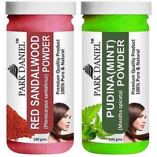 PARK DANIEL Premium Red Sandalwood Powder & Pudina(Mint)Powder Combo Pack of 2 Jars of 100 gms(200 gms) (200 g)