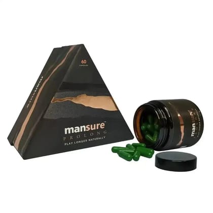 ManSure PROLONG with Horny Goat Weed, Maca Root for Men - 60 Capsules-1 Pack