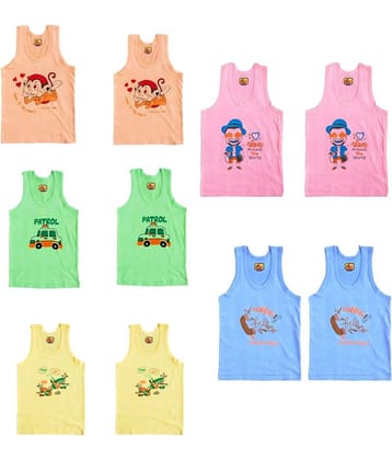 Renox Pack of 10 Boys Cotton Vest ( Multicolor )