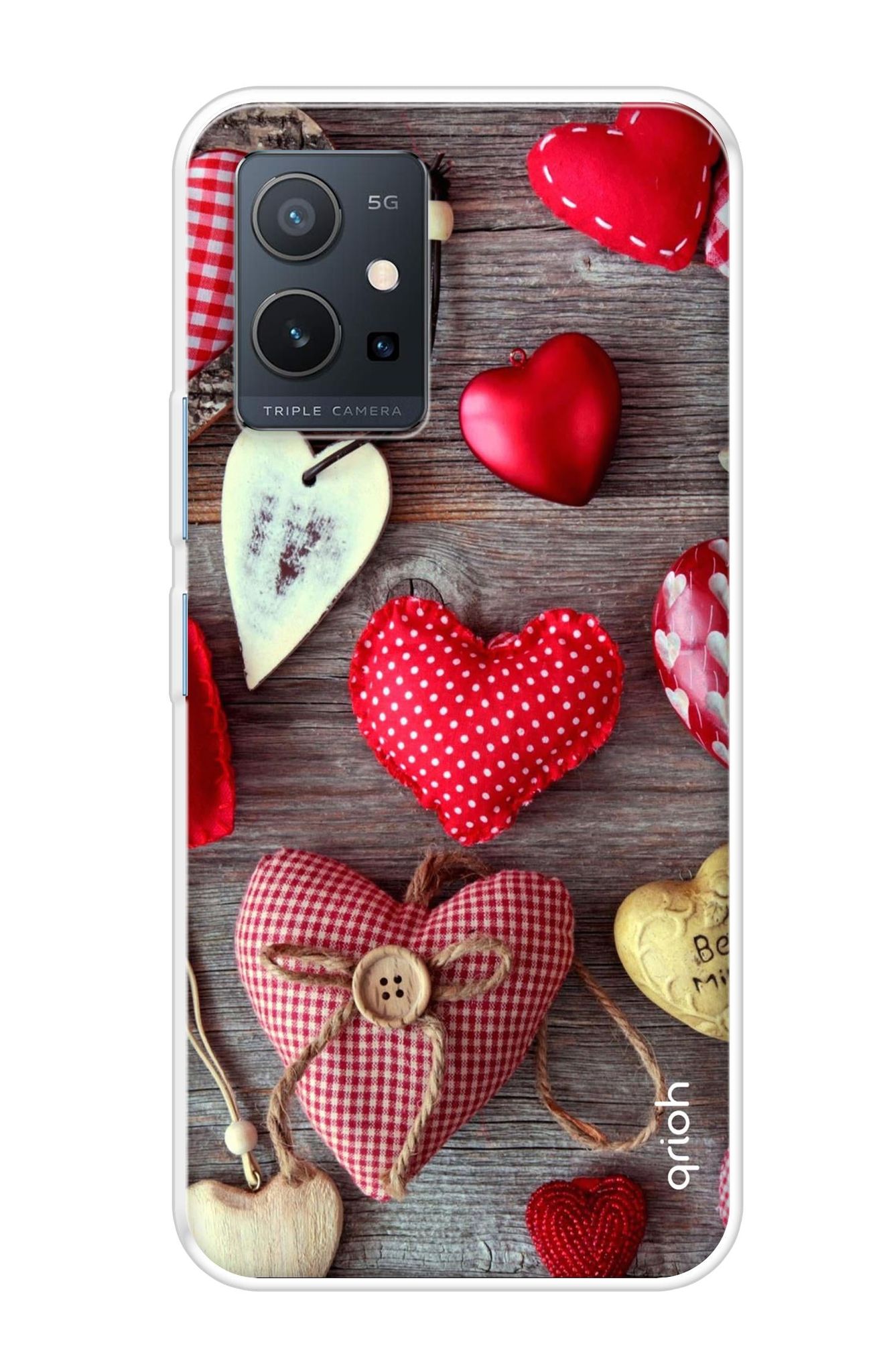 Valentine Hearts Soft Cover for Vivo Y75 5G
